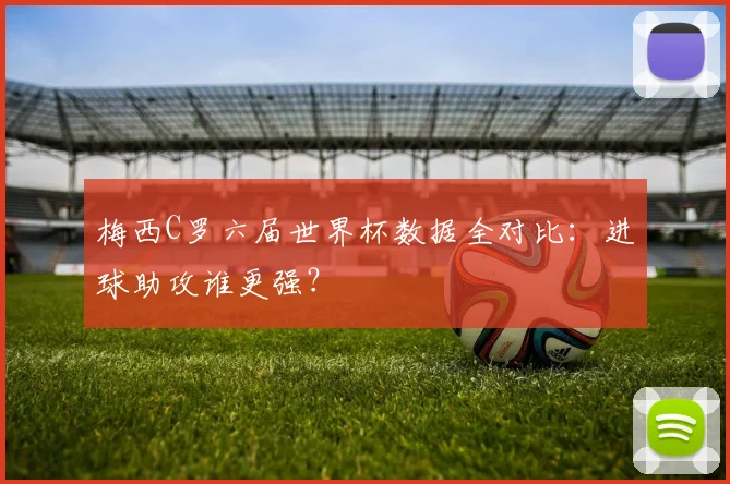 梅西C罗六届世界杯数据全对比：进球助攻谁更强？