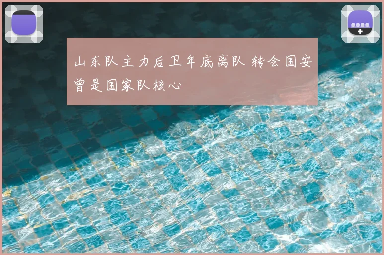 山东队主力后卫年底离队 转会国安曾是国家队核心